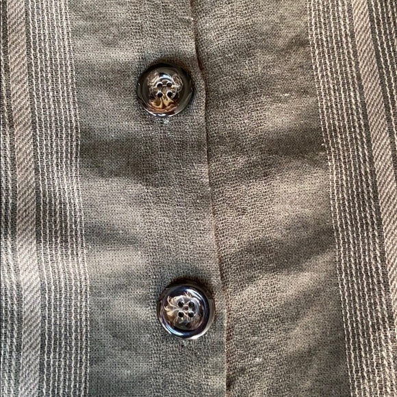 OLIVE GREEN BUTTON DOWN DRESS SIZE SMALL - Picture 3 of 4